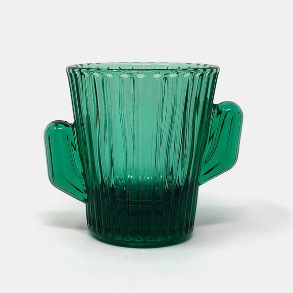 Green Cactus Glass Toothpick Holder - Picture 1 of 4